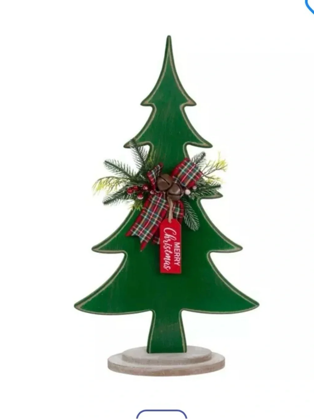🆕- Set of 2 Festive Wooden Christmas Tree Set.